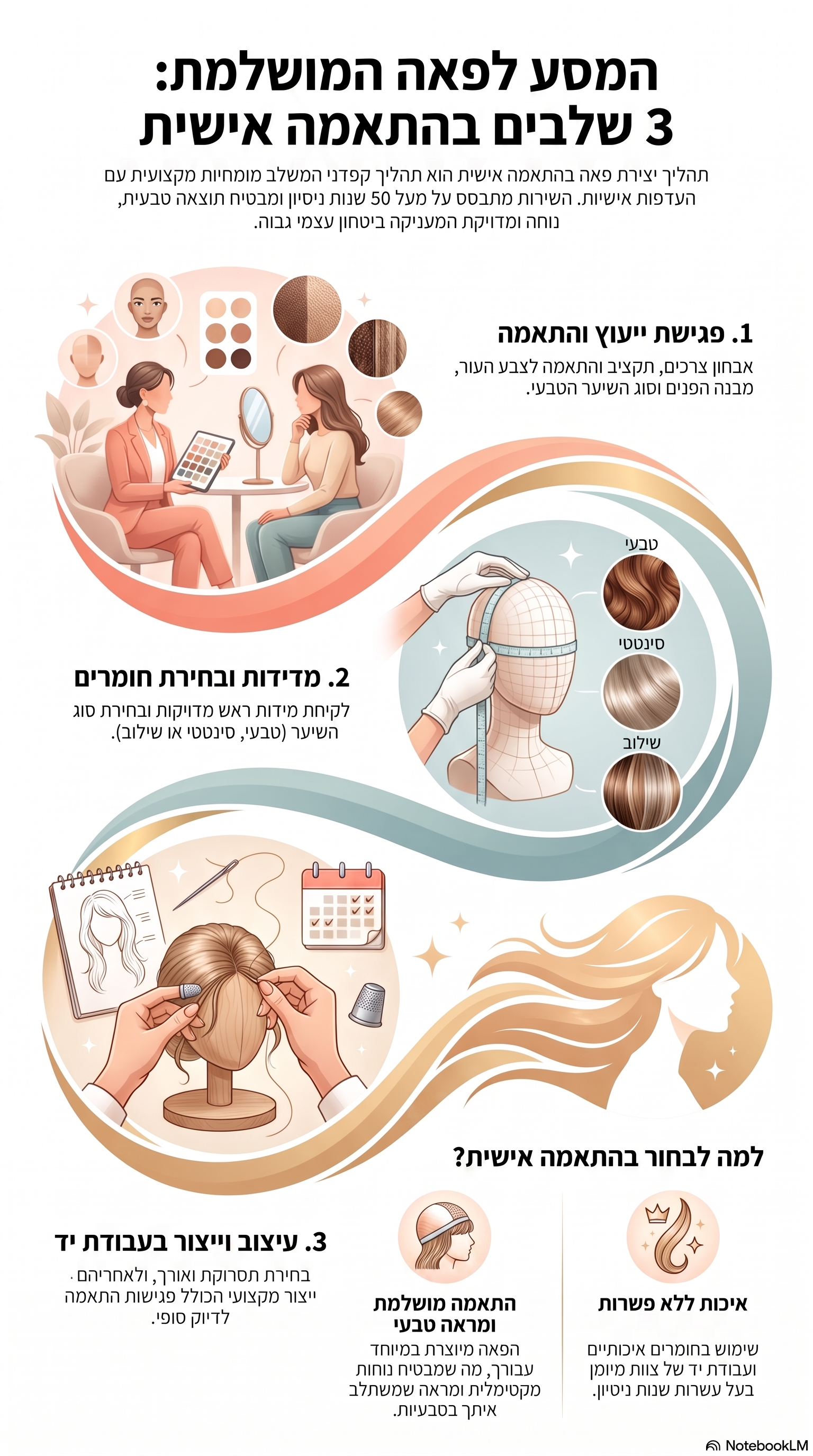 3 שלבים להתאמת פאה אישית 3 שלבים להתאמת פאה אישית ברבקה זהבי